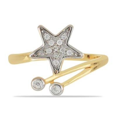 BUY NATURAL WHITE DIAMOND DOUBLE CUT GEMSTONE RING  IN 925 SILVER 